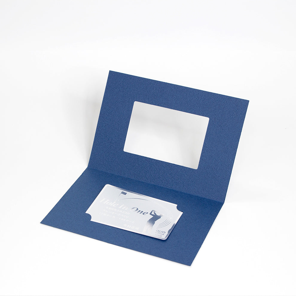 gifme+のQUOカード用有料ケース　二つ折り窓あき白紙ケース　きぬもみ展開イメージ