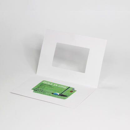gifme+のQUOカード用有料ケース　二つ折り窓あき白紙ケース　展開イメージ