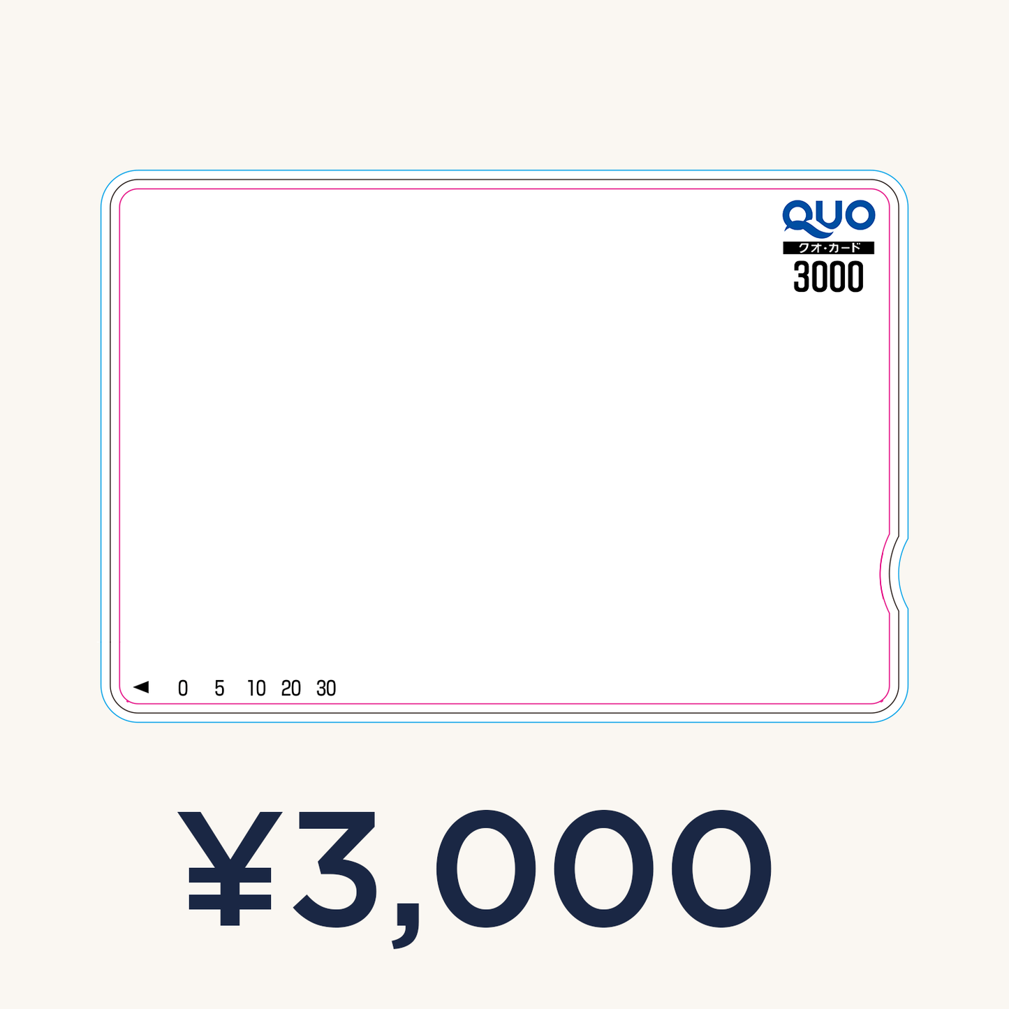 QUOカード【3,000円｜カラー】オリジナル
