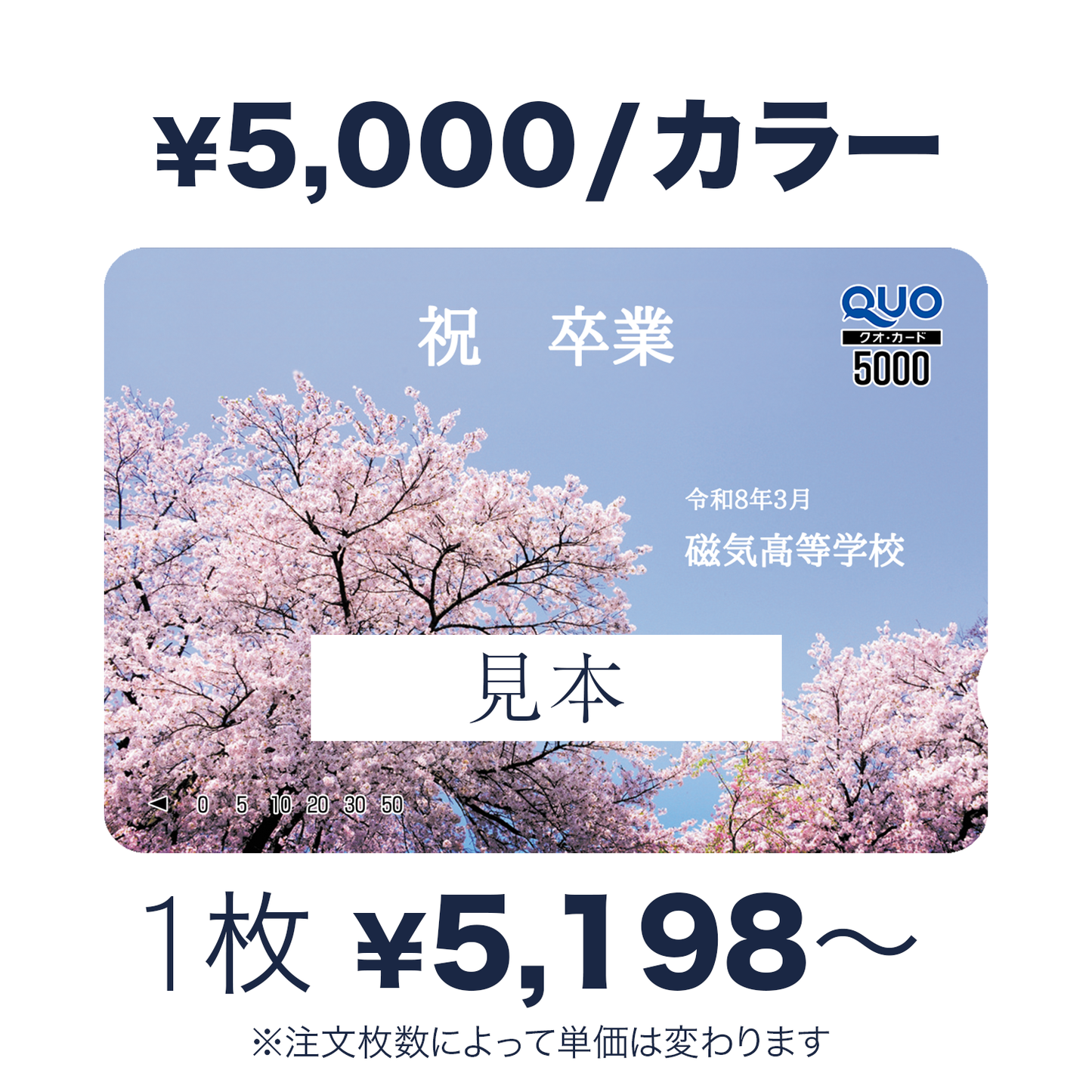 QUOカード【5,000円｜カラー】お祝い・ギフト